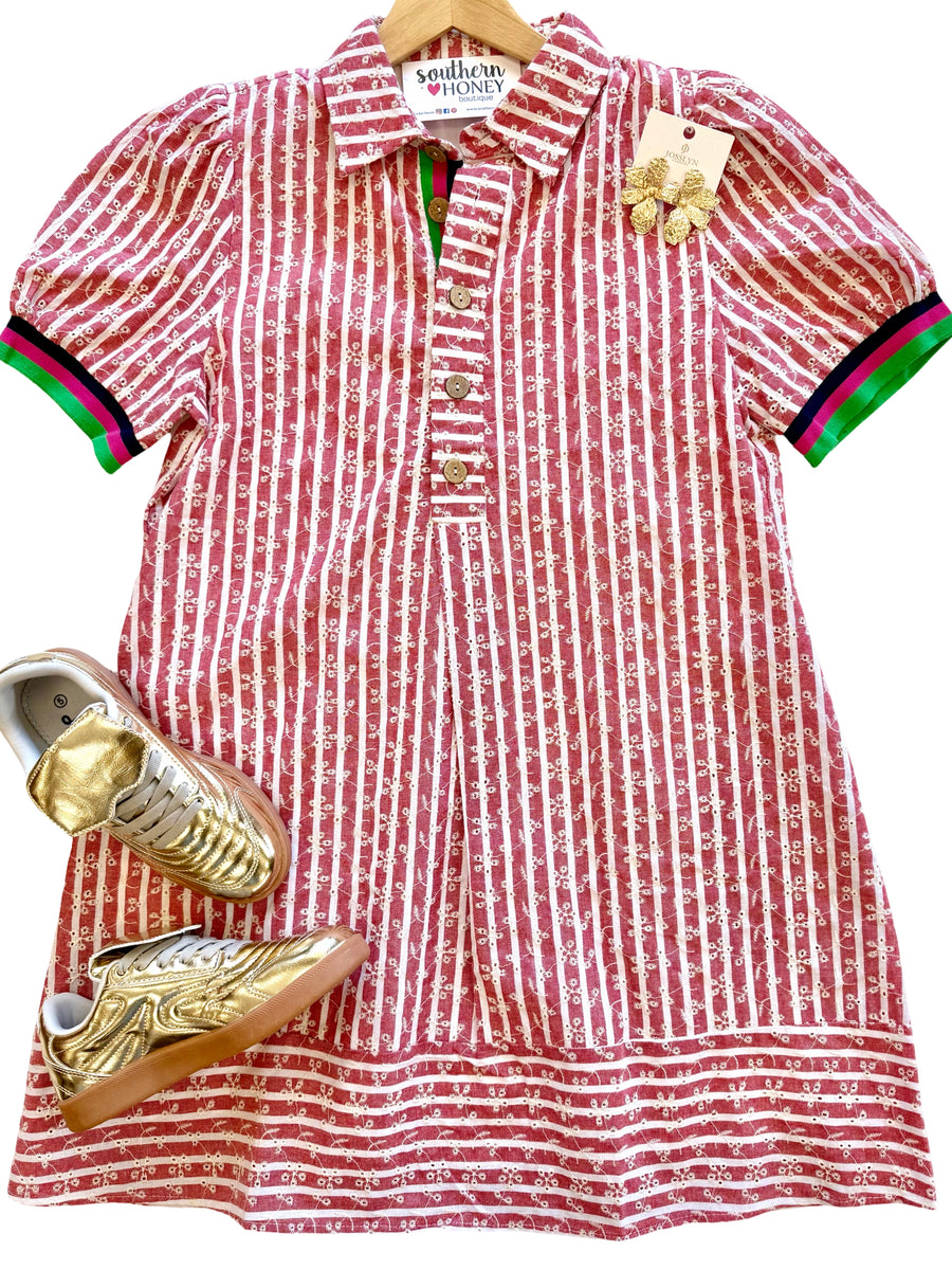 chinese dress ladies Mexican Girl Dress Jalapa Red / 1Y
