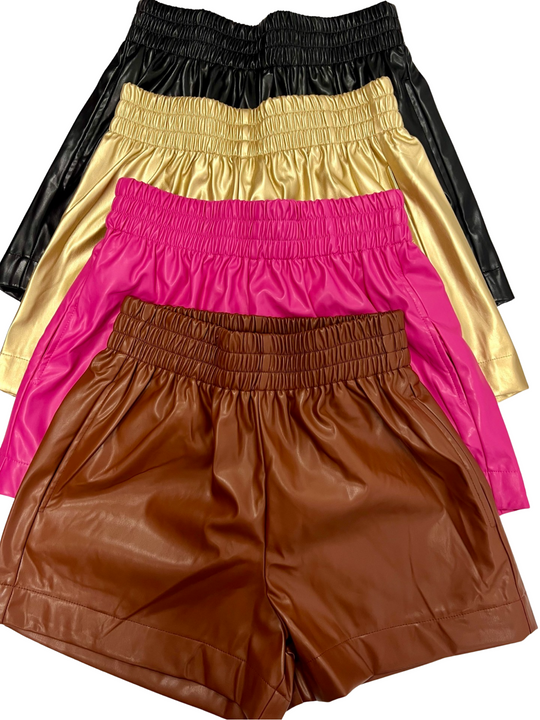 The lilly Pleather Shorts