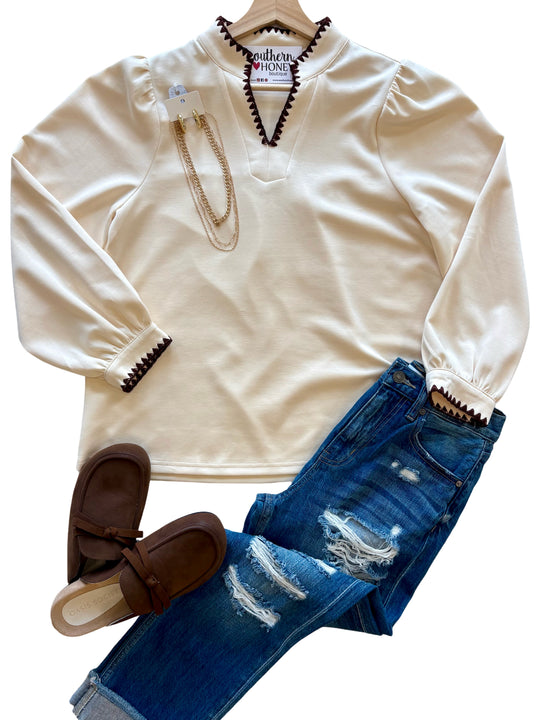 The Amelia Scalloped Top