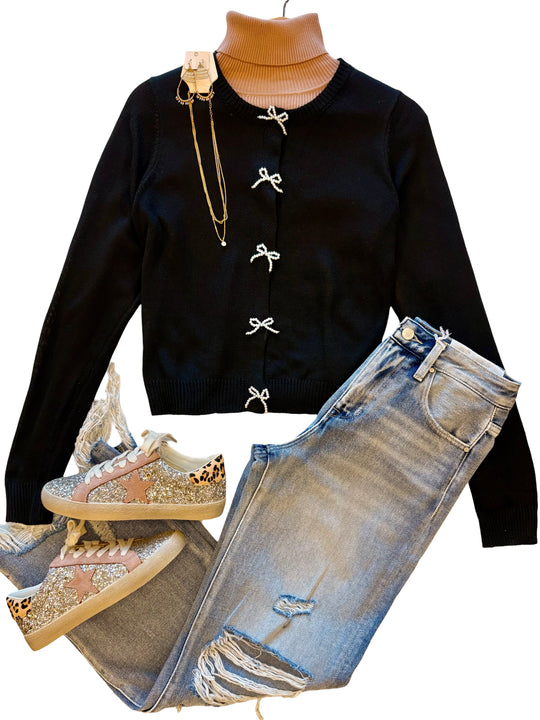 The Pearl Ribbon Cardigan