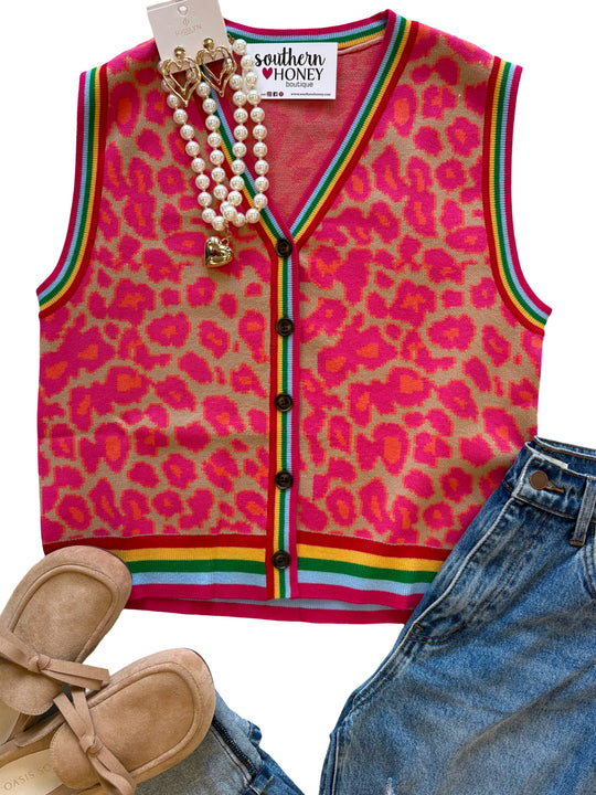 The Leopard Sweater Vest