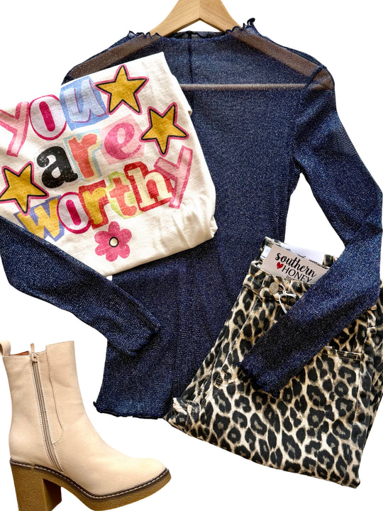 The Glitter Mesh Top