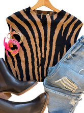 The Tiger Print Mock Neck