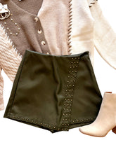 The Studded Leather Skort