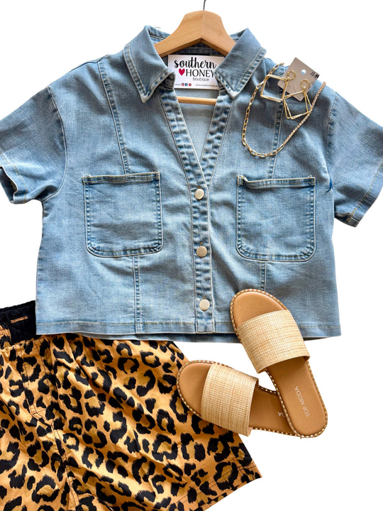 The Cropped Utility Shirt