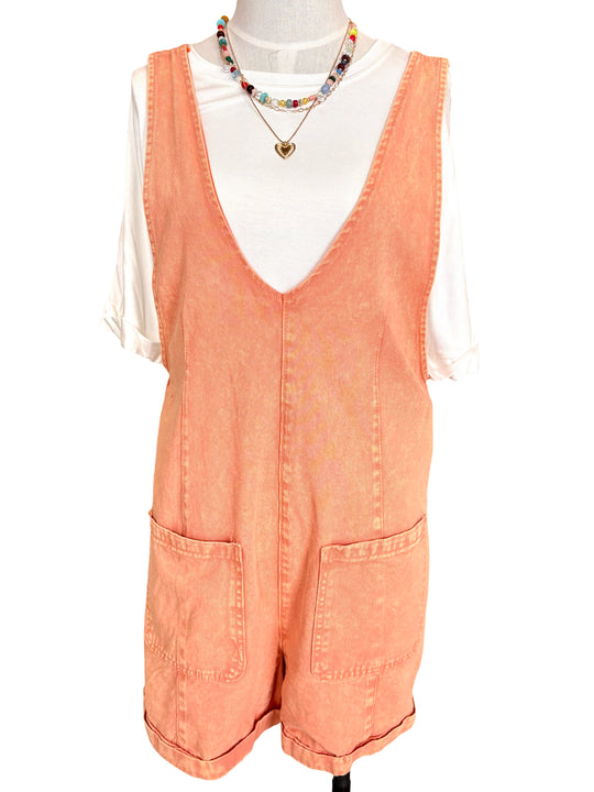 The Washed Denim Romper