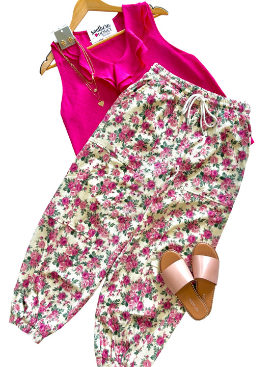 The Floral Twill Pants