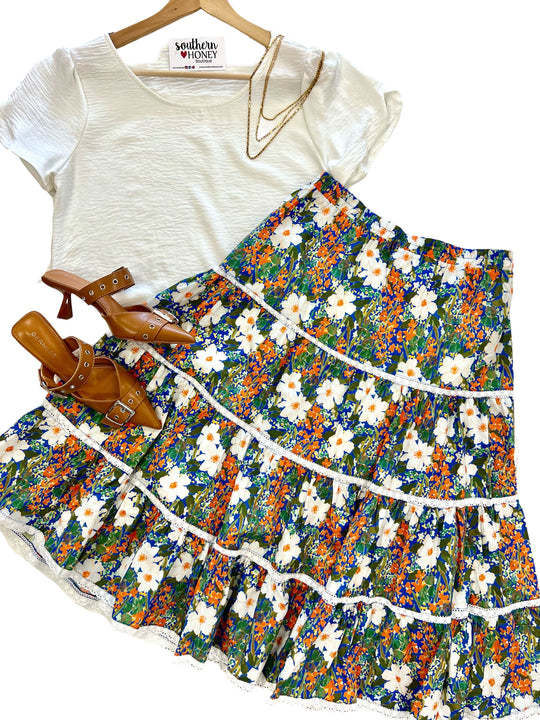 The Floral Lace Skirt
