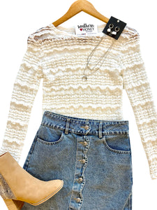 The Ruffle Lace Top