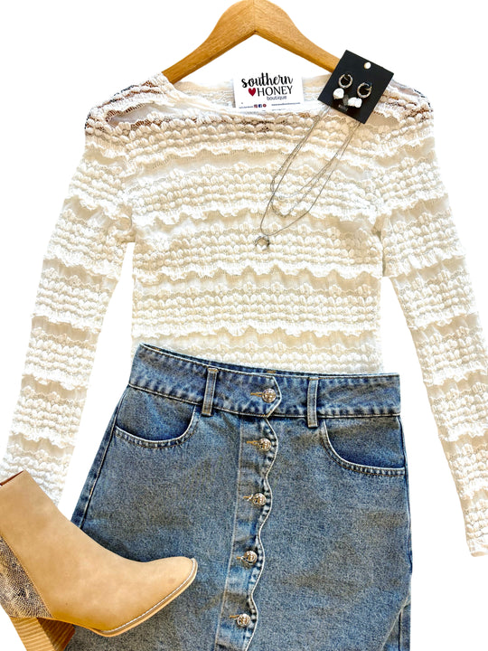 The Ruffle Lace Top