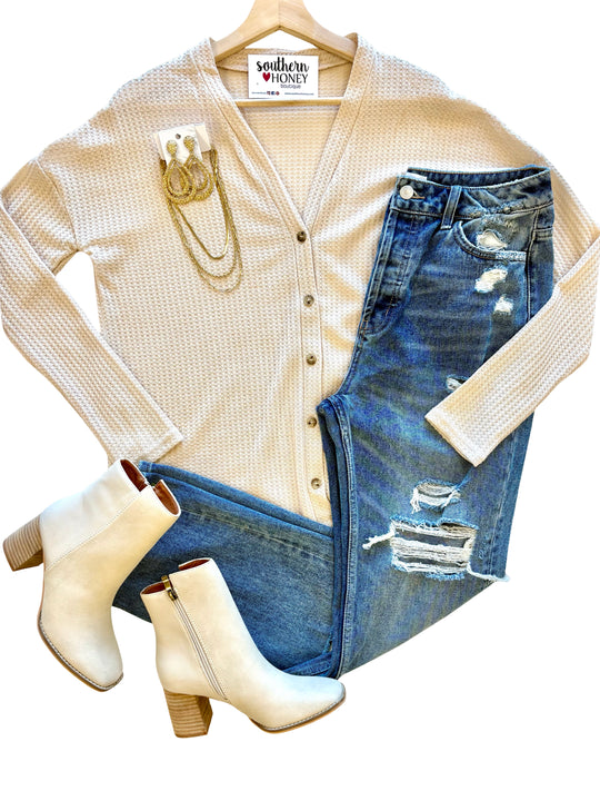 The Waffle Knit Cardigan