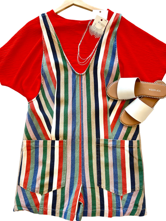 The Meli Striped Romper