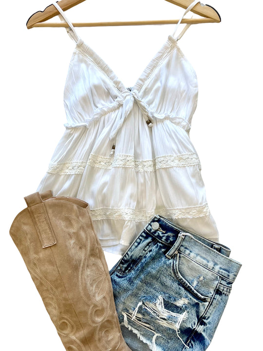 The Saundra Spaghetti Strap Top