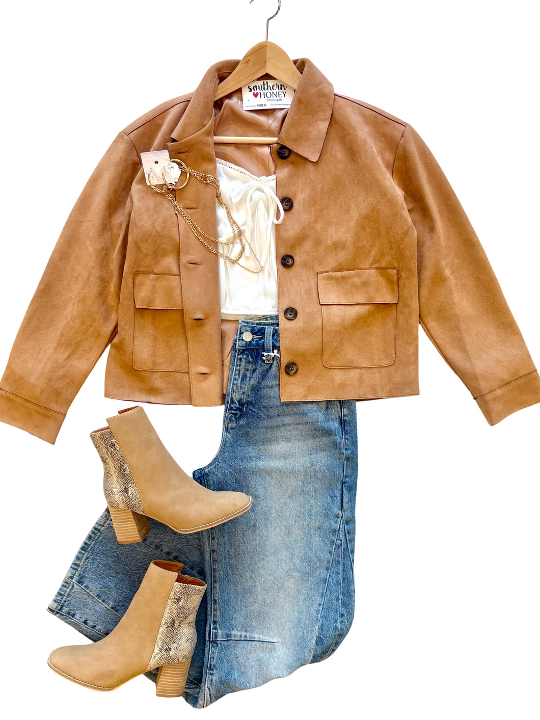 The Button Down Suede Jacket