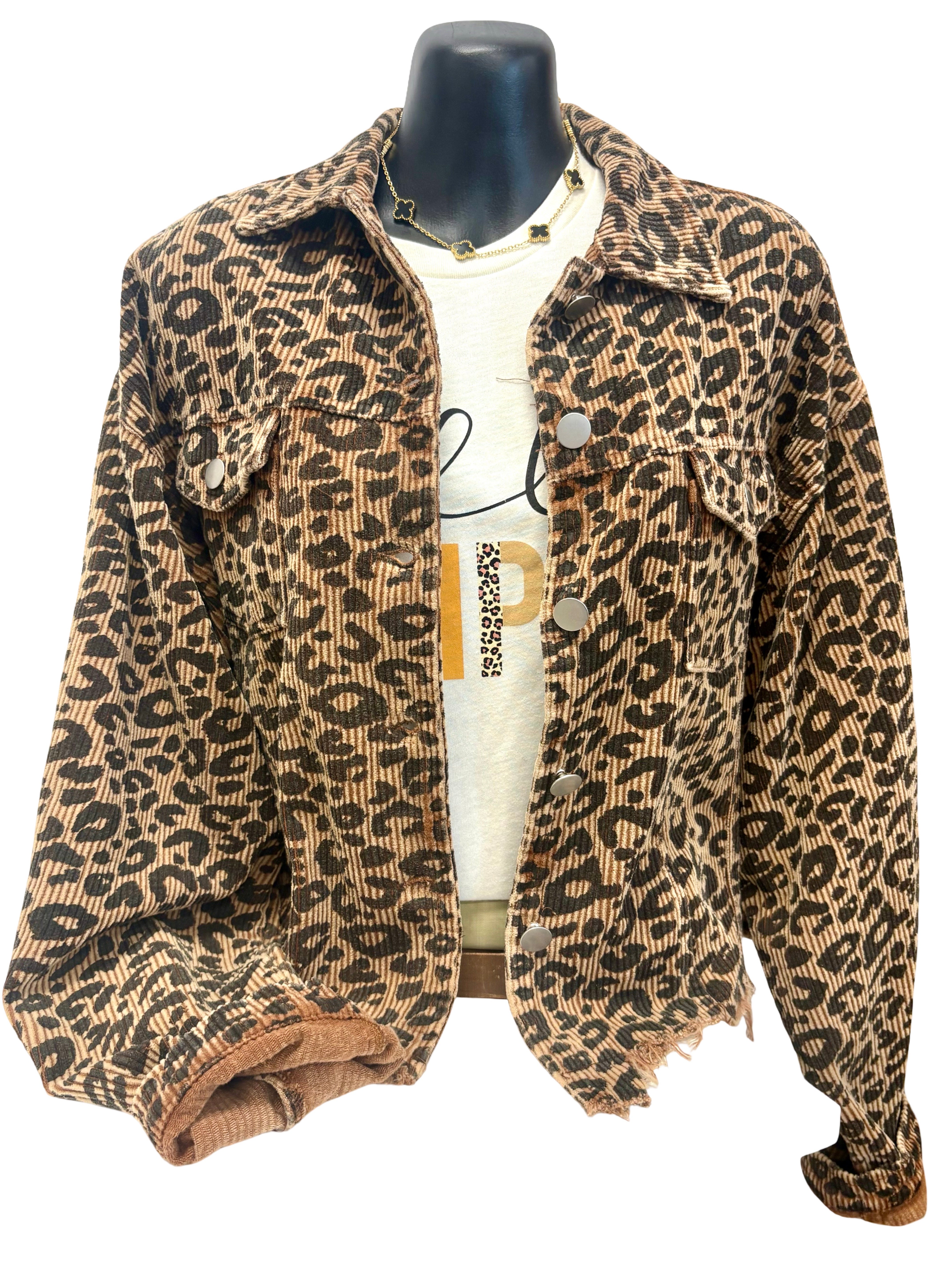 トップス Cootie Corduroy Leopard CPO Jacket 0306150654_5e61e87e103cf.jpg