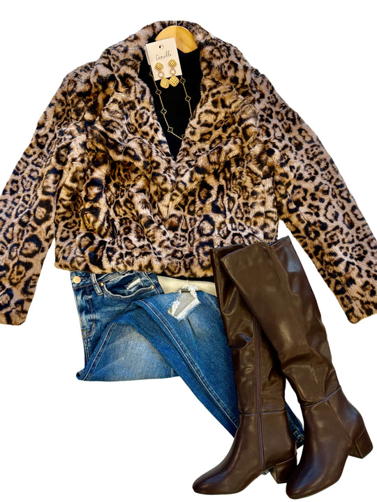 The Leopard Print Fur Jacket