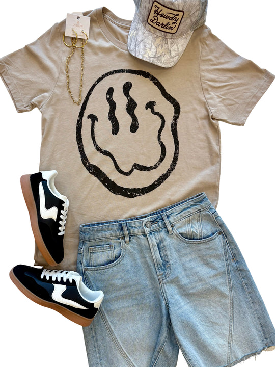 Melted Smiley Face Tee