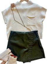 The Studded Leather Skort