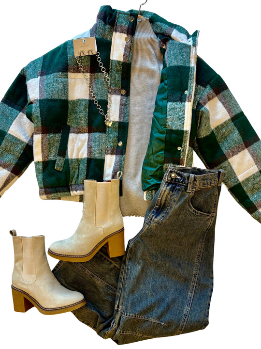 The Plaid Puffer Jacket