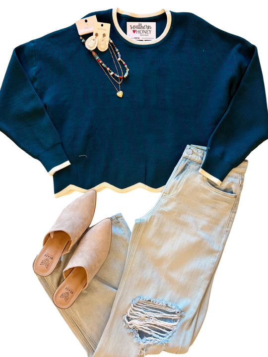 The Contrast Sleeve Sweater